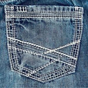 Buckle BKE Jeans Men’s 32 X 25 SHORT Carter Boot Cut Mid Rise Cotton Denim